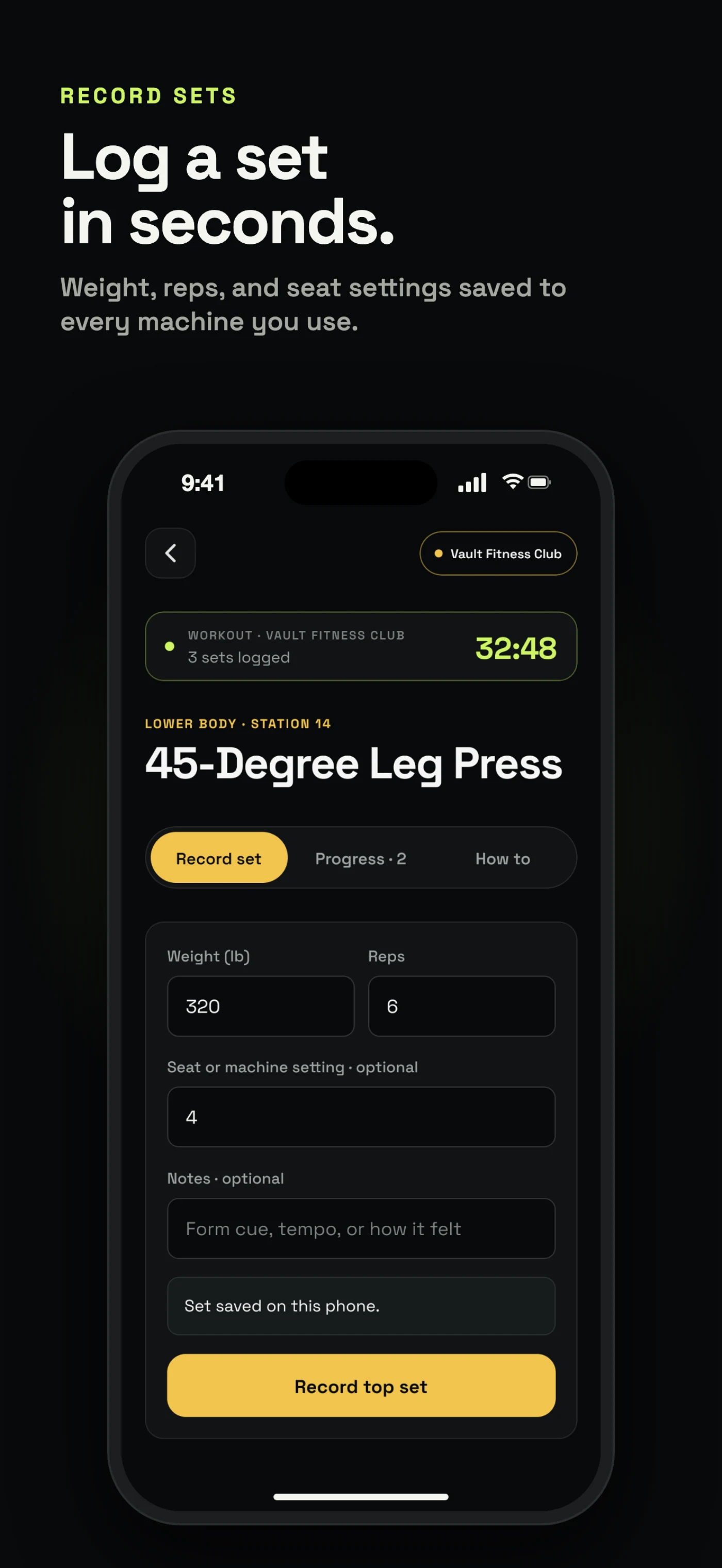 StrictlyVision: logging a set